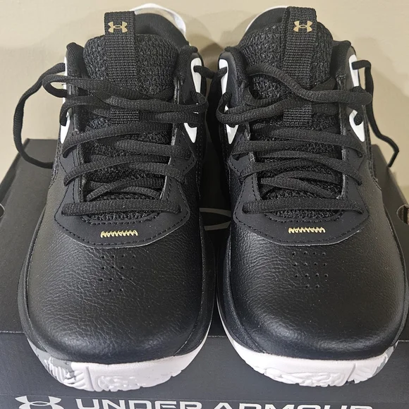 Under Armour UA Jet Basketball Shoes Black White Gold - Picture 5 of 7